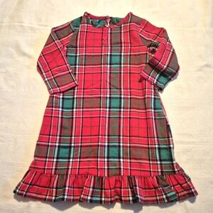Jammies for Families girls size 3T plaid nightgown EUC